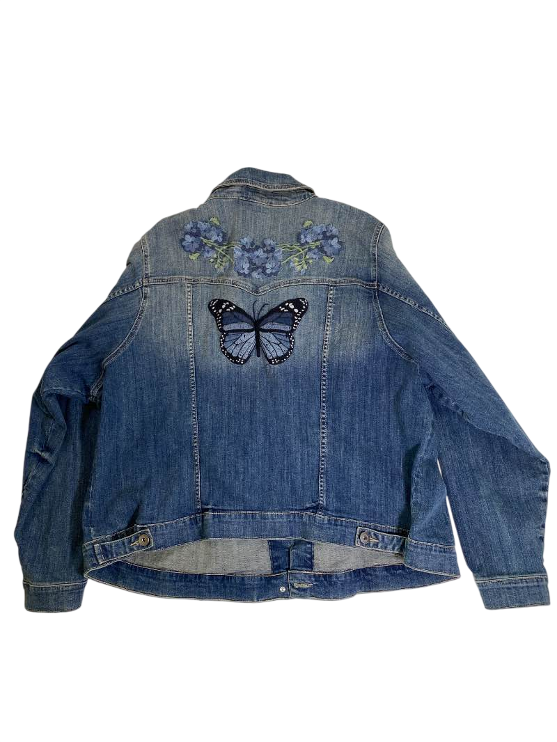 Torrid Embroidered Denim Jacket Outerwear