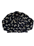 Maggy L Butterfly-print cropped jacket Vintage