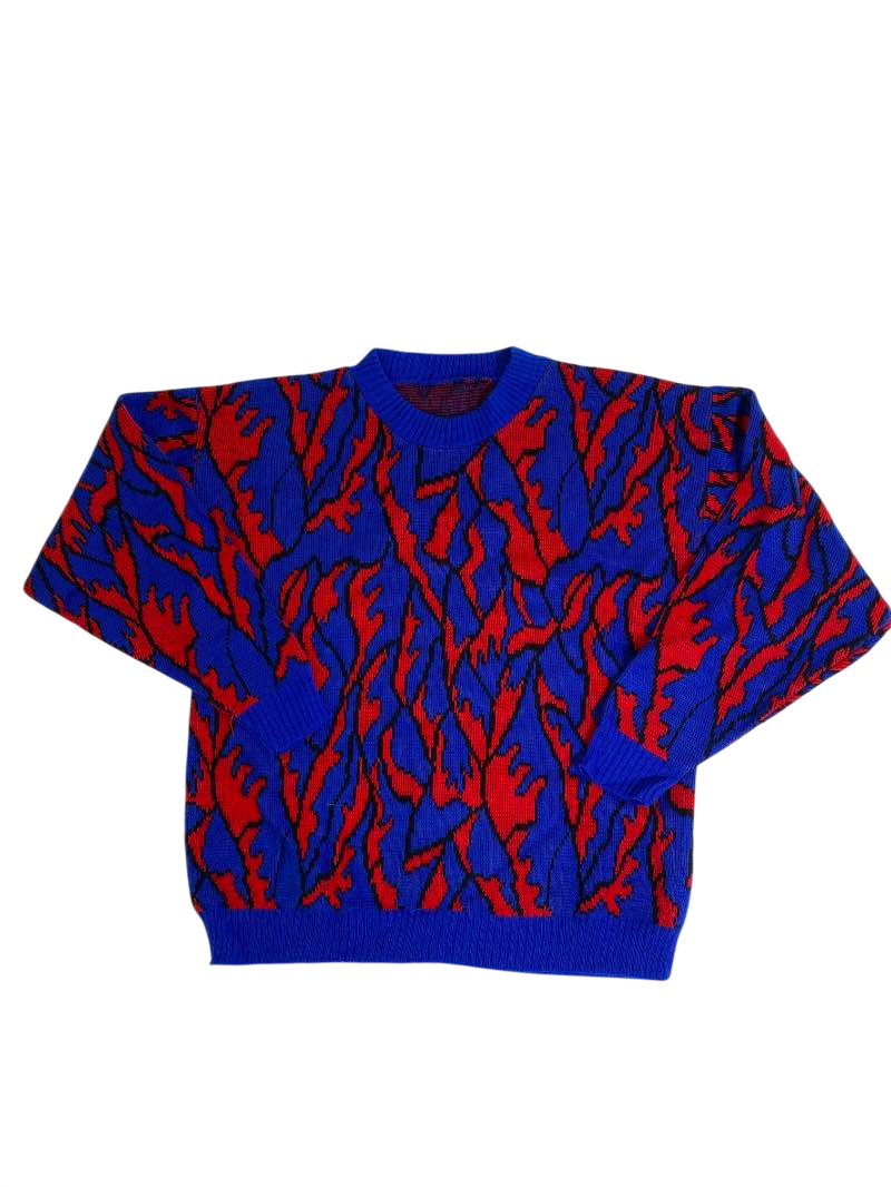 None Retro Knit Sweater Vintage