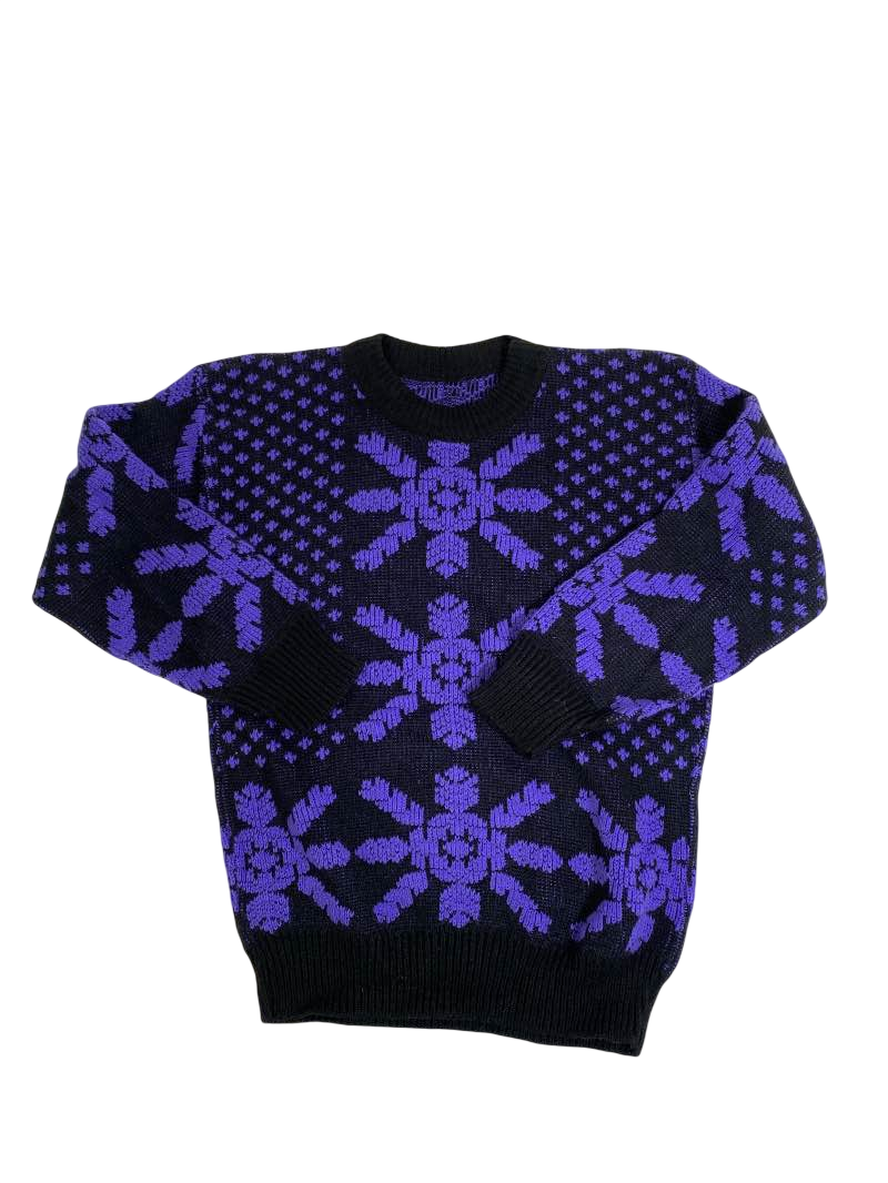 None Retro Knit Sweater Vintage