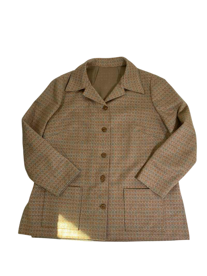 None Classic Tweed Blazer Vintage
