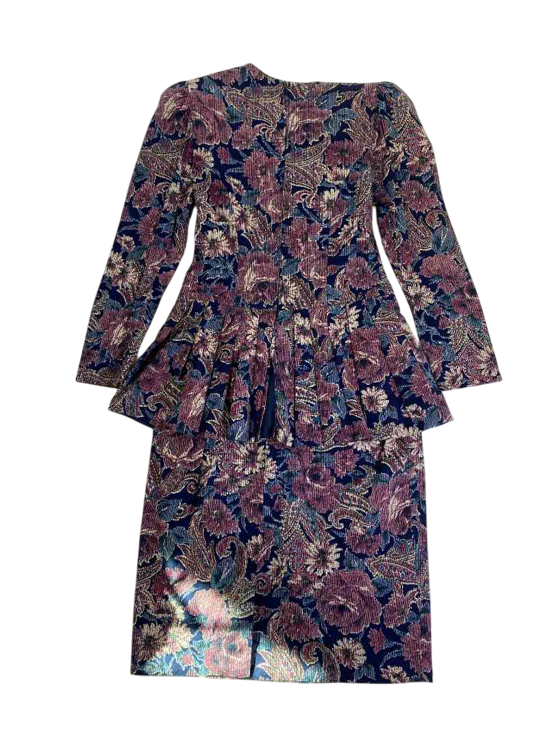 Act 1 Floral Peplum Dress Vintage