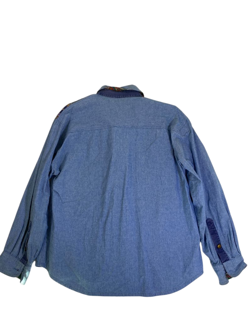 Anne Marie  Vintage Paisley Denim Shirt Vintage