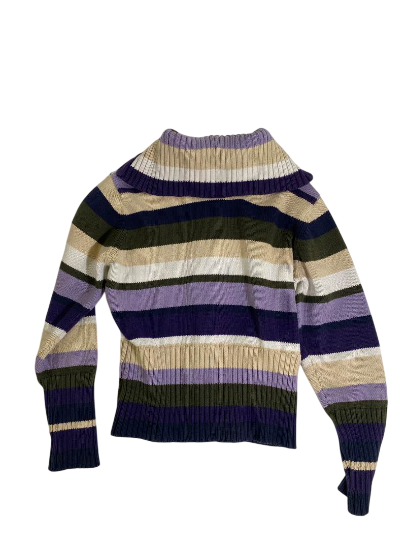 Dressbarn  Striped Zip Cardigan Vintage