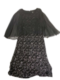 SLNY Sheer cape overlay Dresses