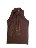 Nine & Company  Sleeveless Tie-Neck Top Vintage