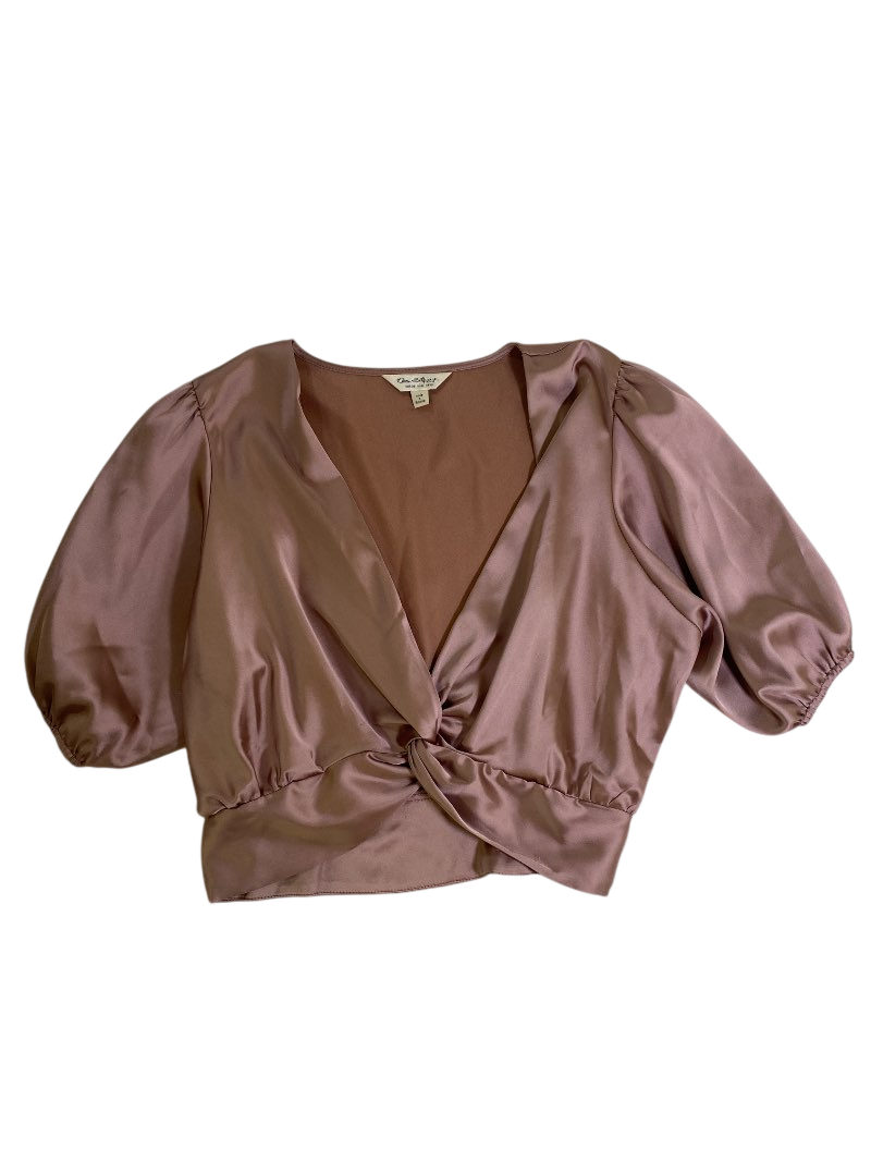 Miss Selfridge Twist Front Blouse Short Sleeves