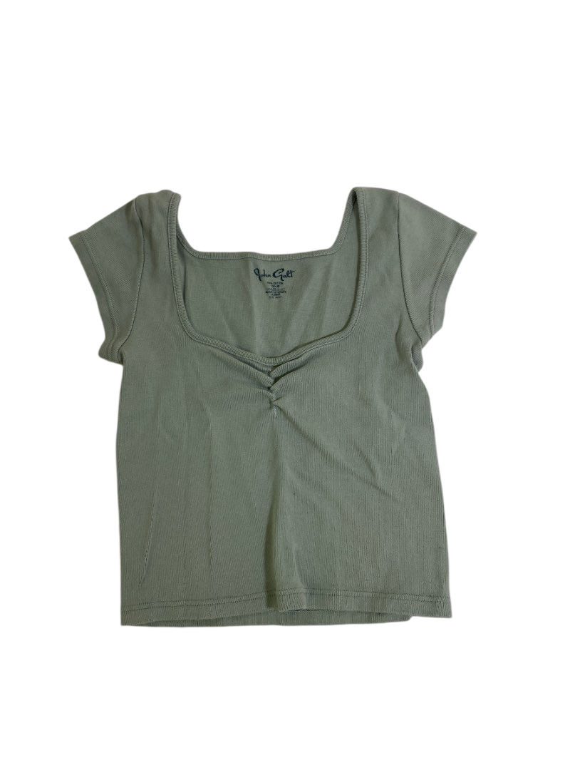 John Galt Ruched Scoop Neck Short Sleeves