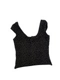 Divided  Scoop Neck Short Sleeves Short Sleeves