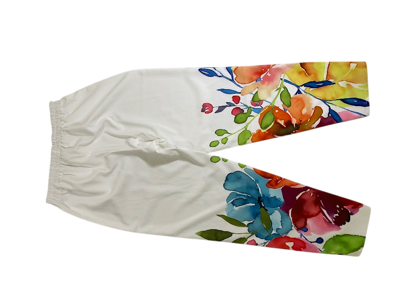 None Floral printed pants Pants