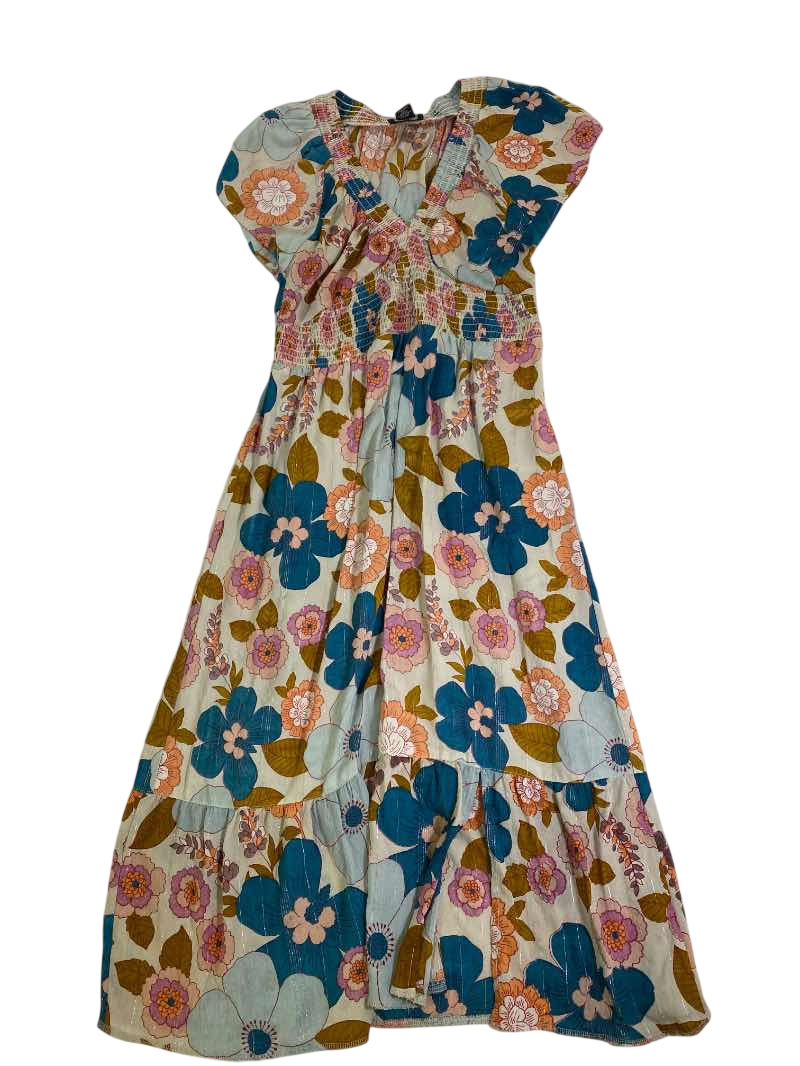 Angie Floral Print Midi Dress Dresses