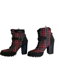 Just Fab  Plaid lace-up boots Boots
