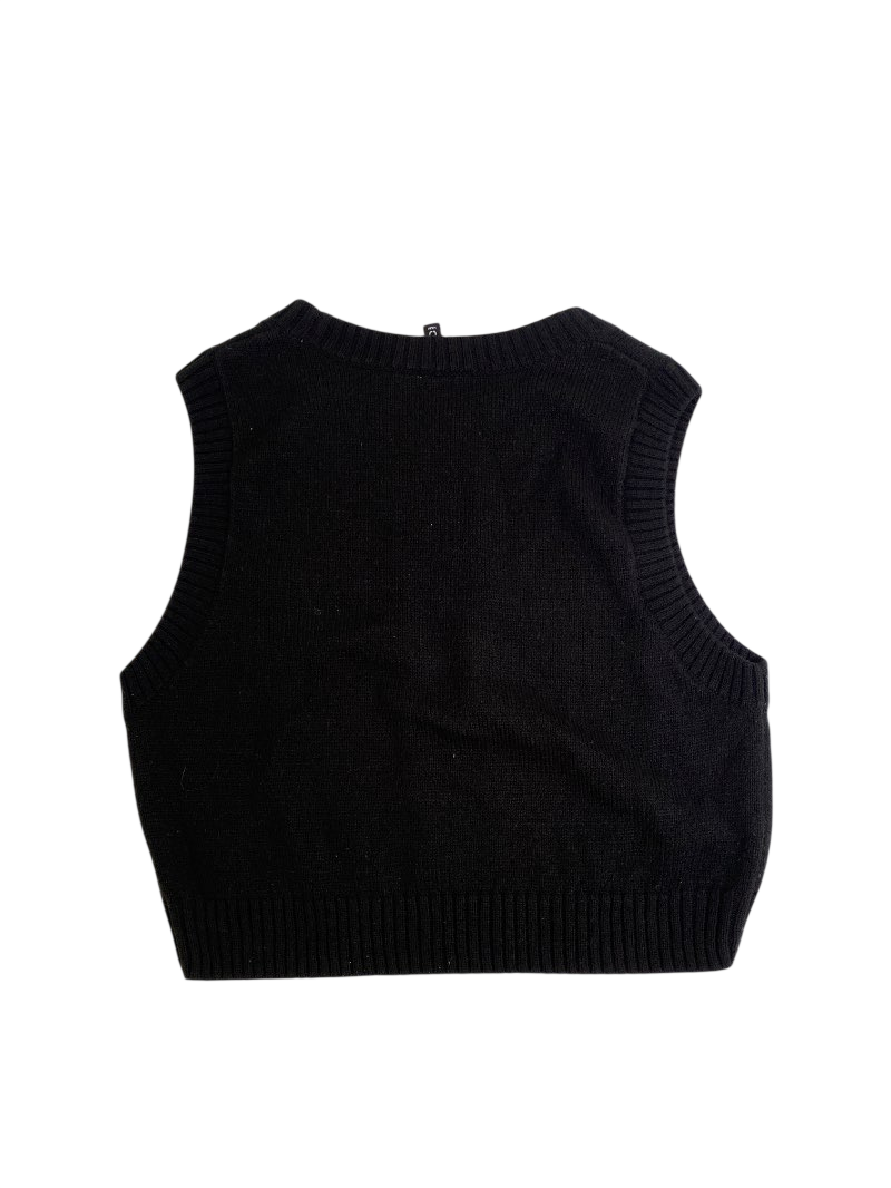 Divided  Cable Knit Tank Tanks