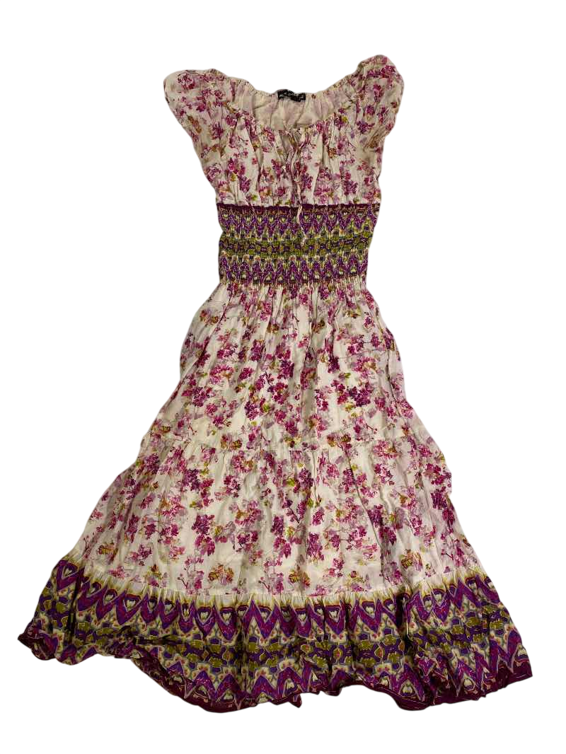 Mille Gabrielle  Boho Midi Dress Vintage