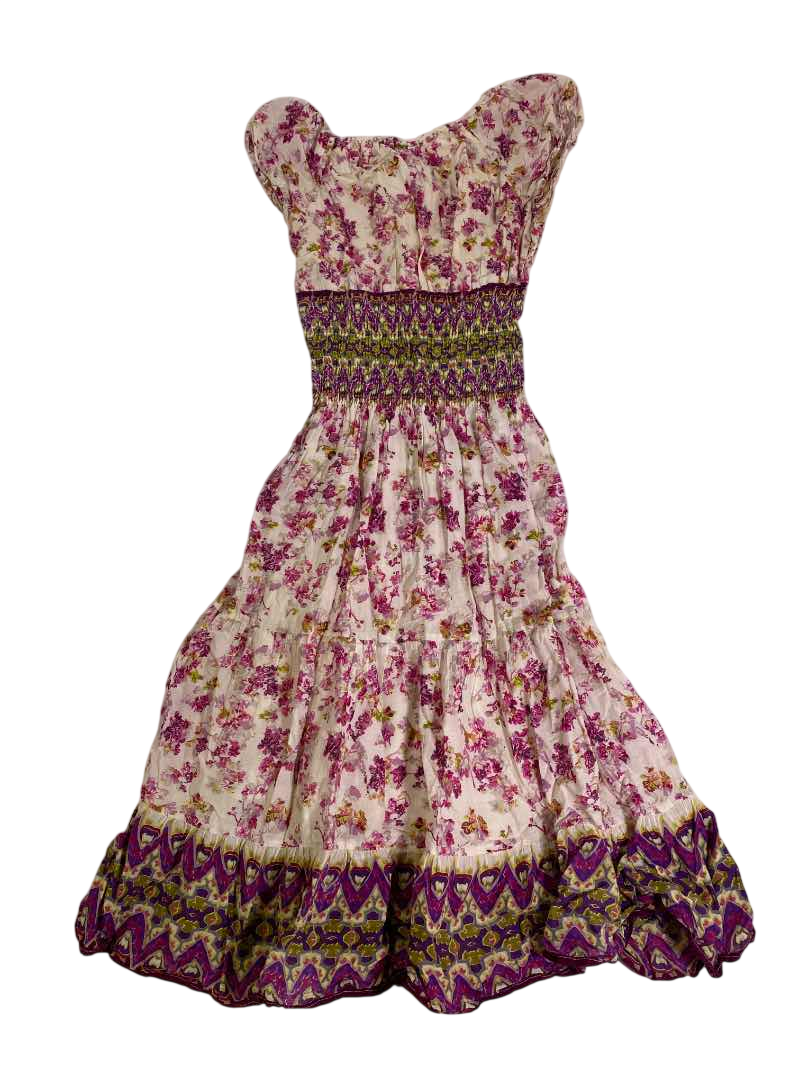 Mille Gabrielle  Boho Midi Dress Vintage