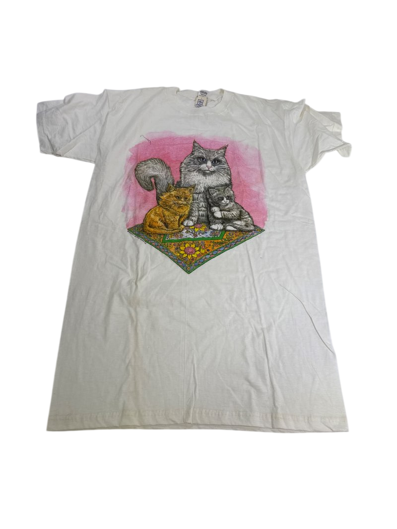 Vintage Retro Cat Graphic Tee Vintage