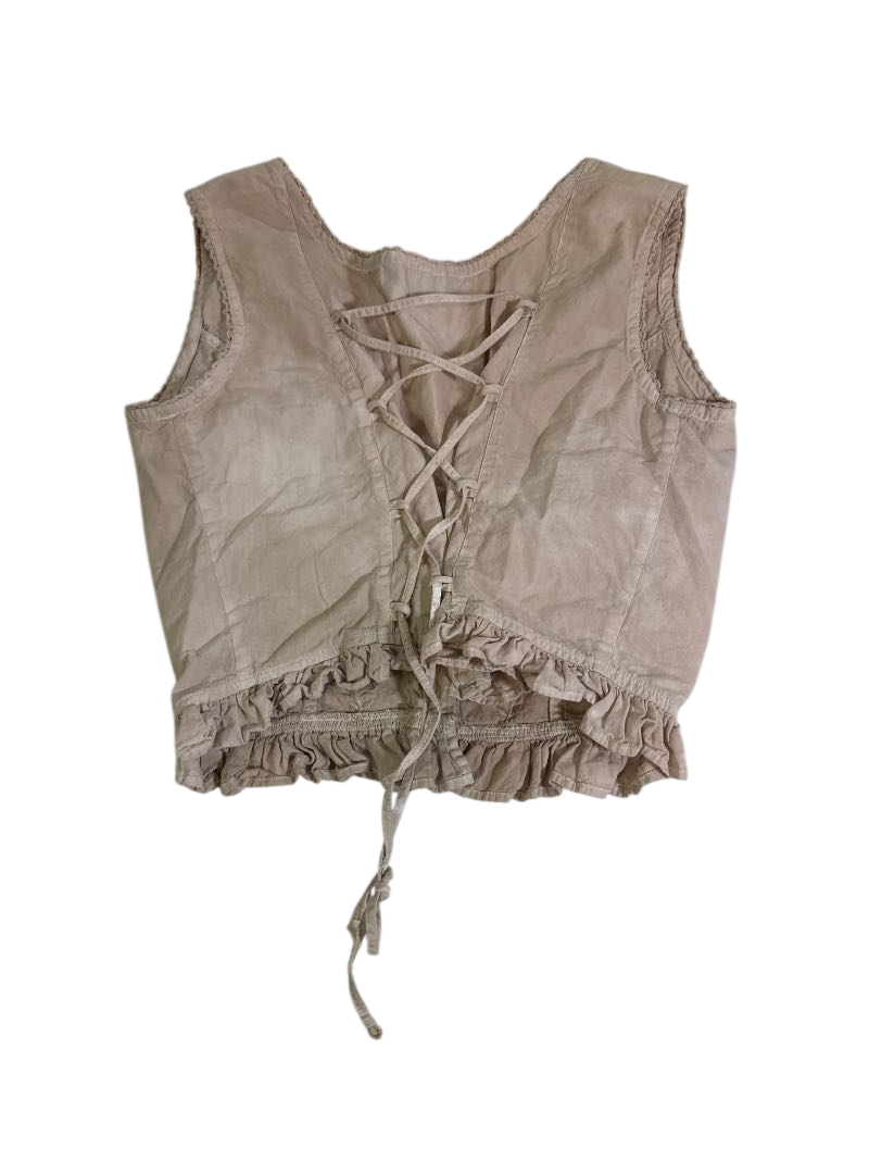 Cotton Express Buttoned crop tank Tanks