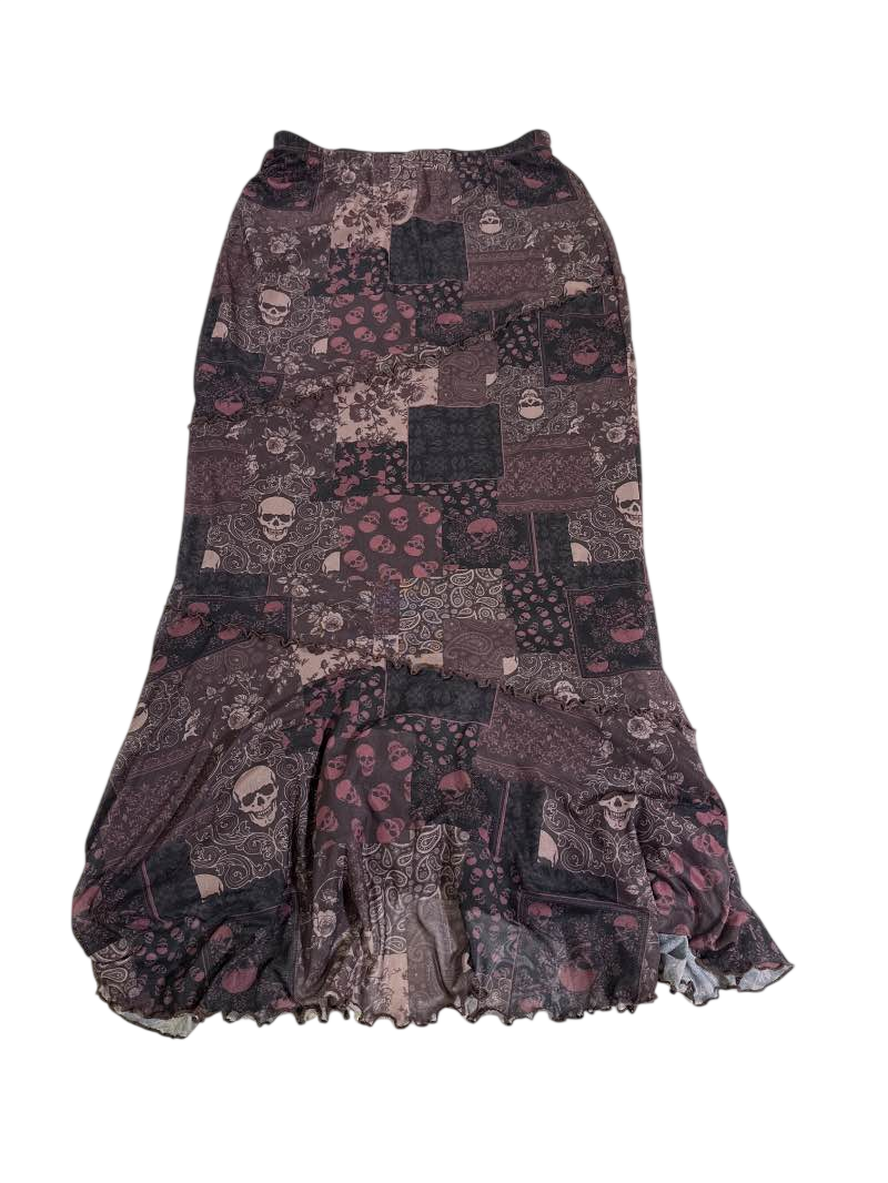 Social collision Patchwork maxi skirt Skirt