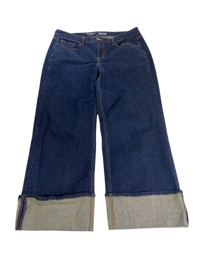 Torrid Wide Leg Cuffed Jeans