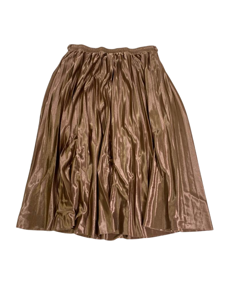 None Pleated Midi Skirt