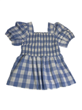 Grace + Karma Smocked gingham blouse Short Sleeves