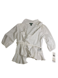 Lauren Ralph Lauren Ruffle Wrap Blouse Short Sleeves