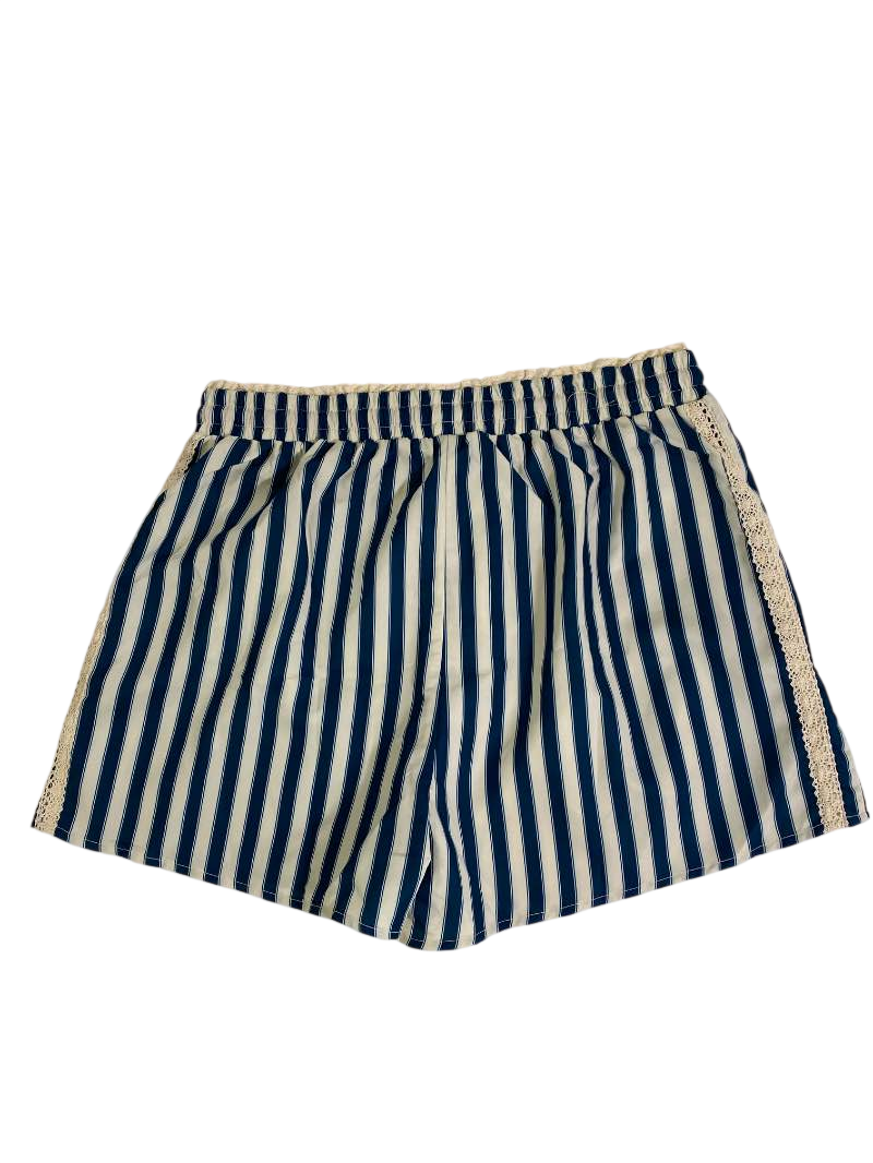 Cider  Striped Drawstring Shorts
