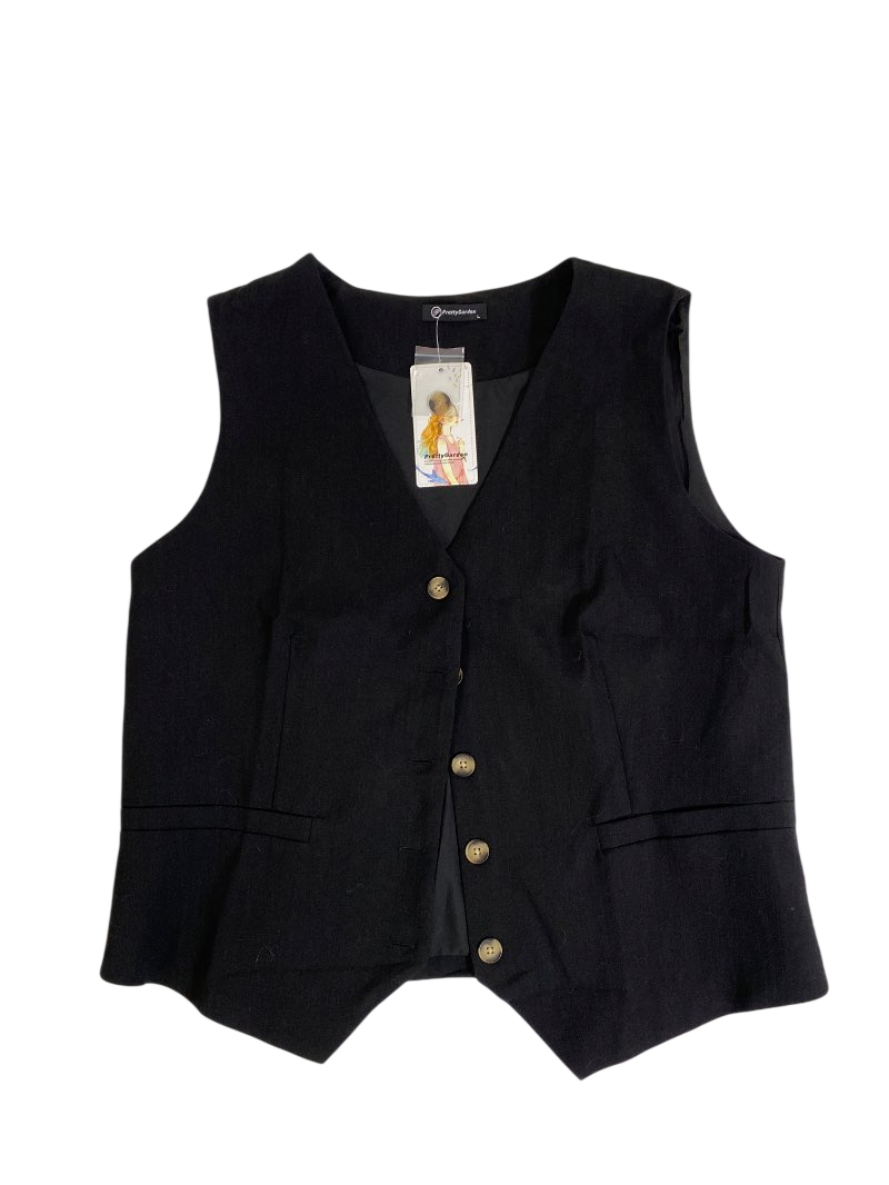 Pretty Garden  Button-front vest Tanks