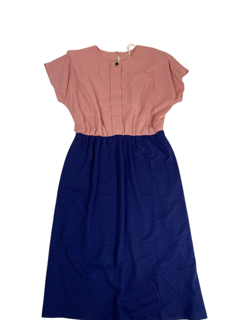 None Colorblock Midi Dress Vintage