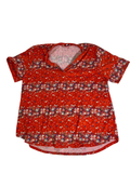 White Birch Floral Short Sleeves Top Short Sleeves