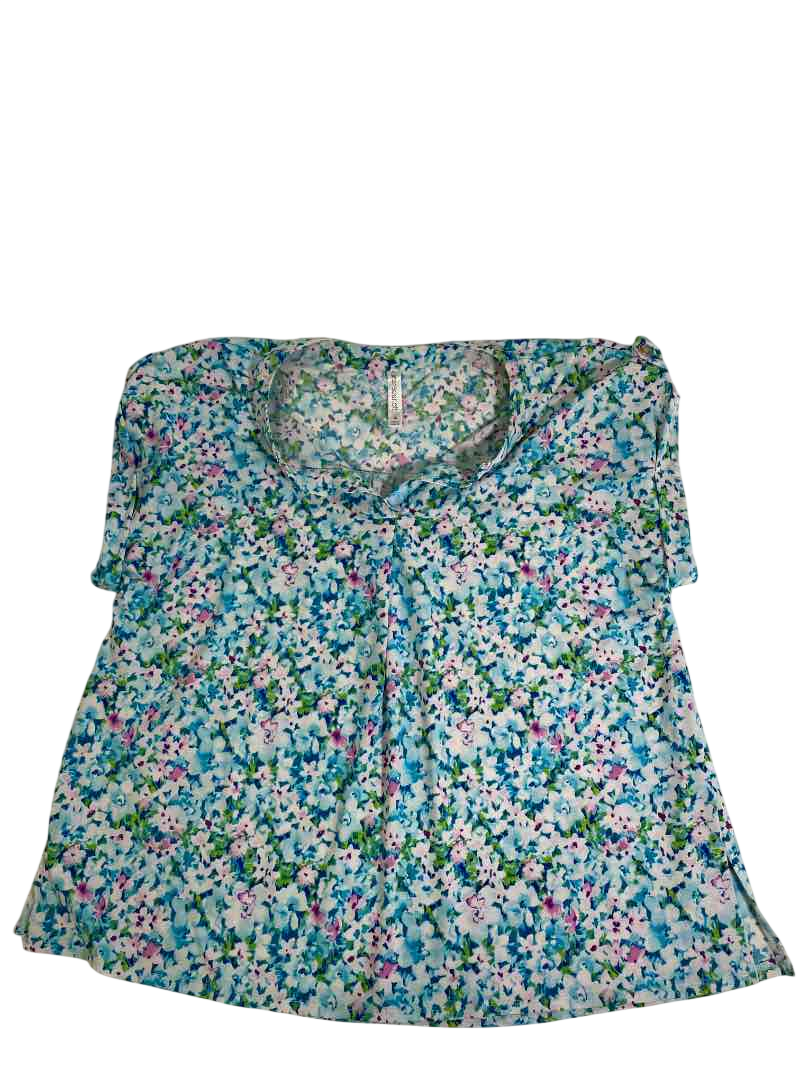 Dear Scarlett Scoop Neck Blouse Short Sleeves
