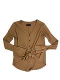 Abercrombie & Fitch  Ribbed Tie-Front Long Sleeves