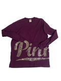 Pink Sequin Logo Long Sleeve Long Sleeves