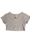 MWL V-Neck Cropped Top Short Sleeves