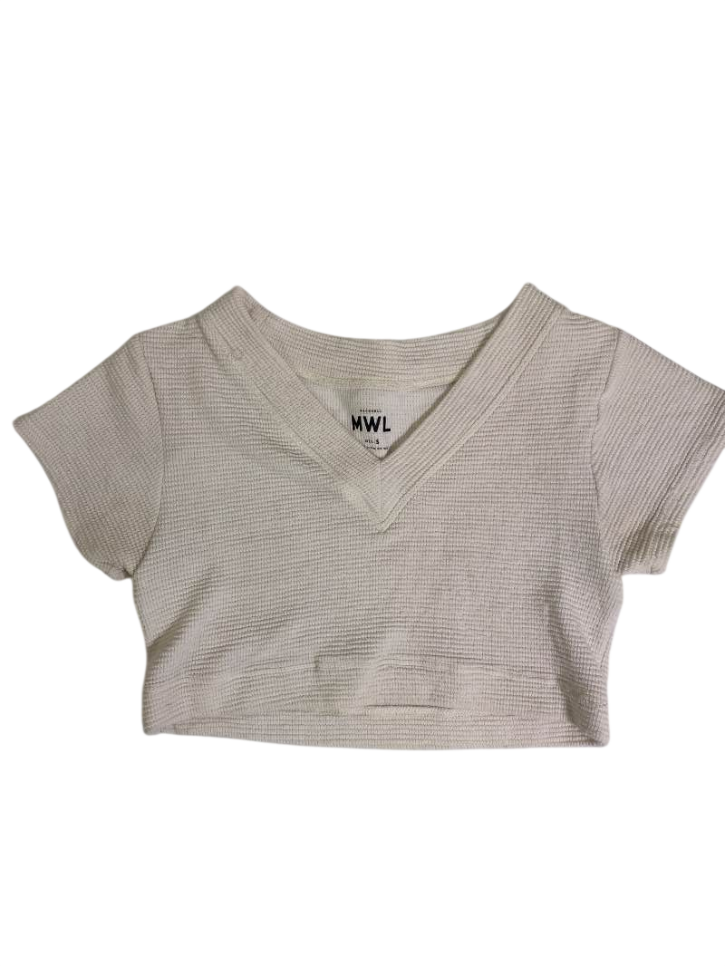 MWL V-Neck Cropped Top Short Sleeves