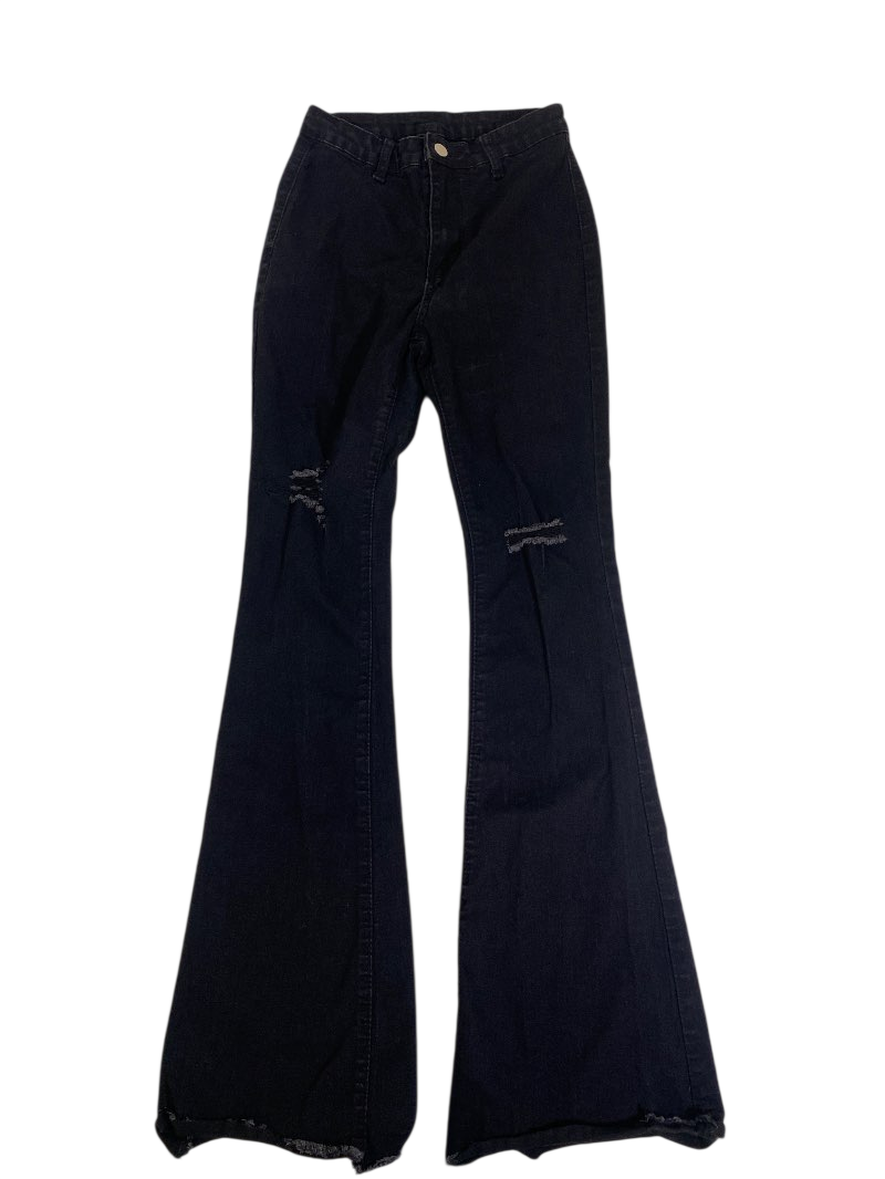 None Flared Distressed Pants