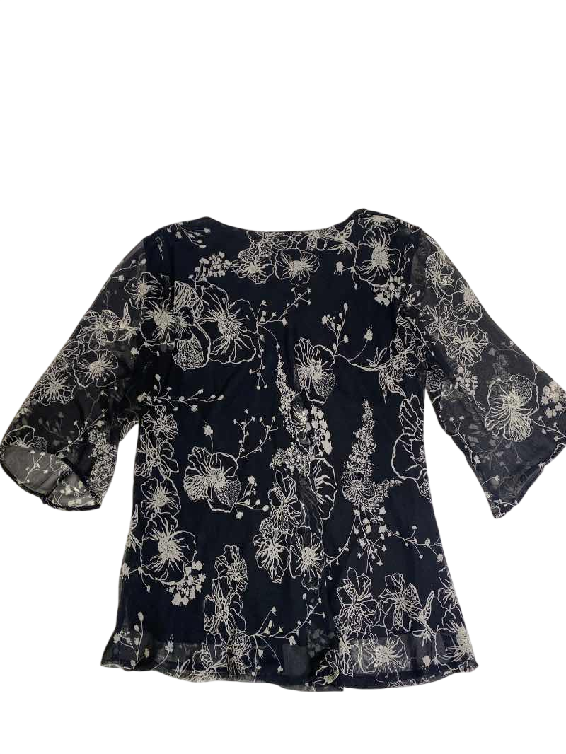 Signature  Sheer Floral Blouse Vintage