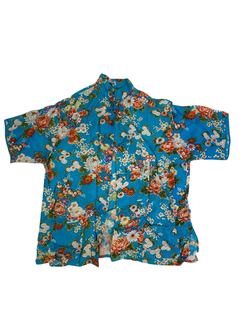 None Floral Kimono-Style Top Vintage