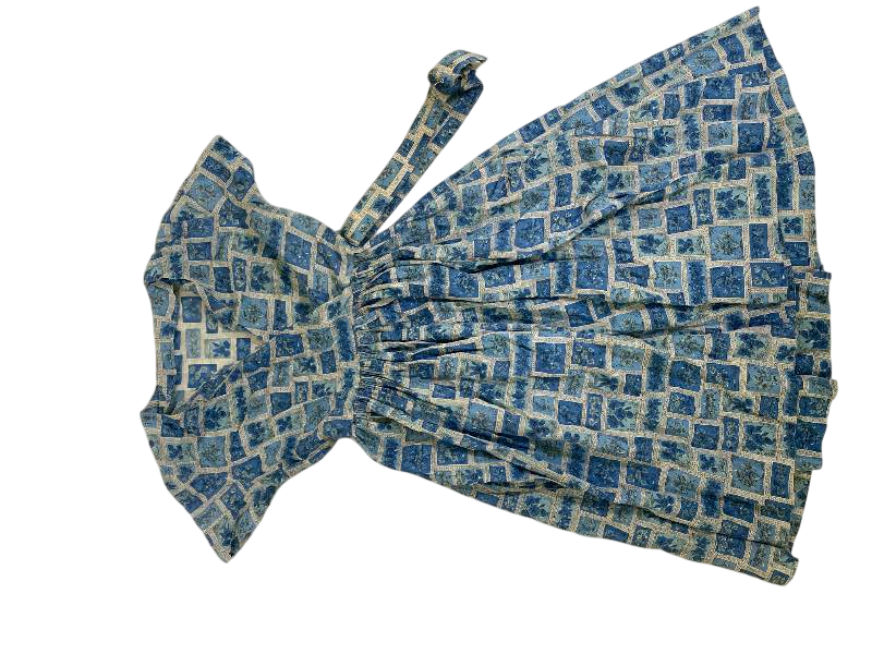 None Patterned Dress Vintage