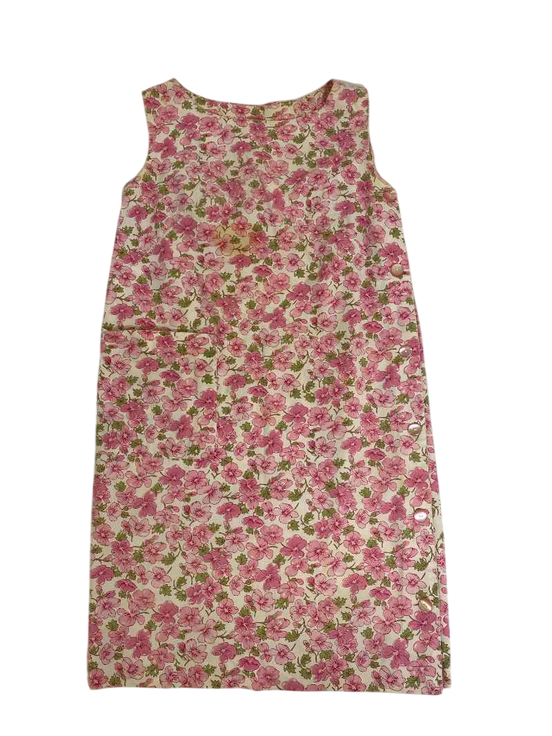 None Floral Print Dress Vintage