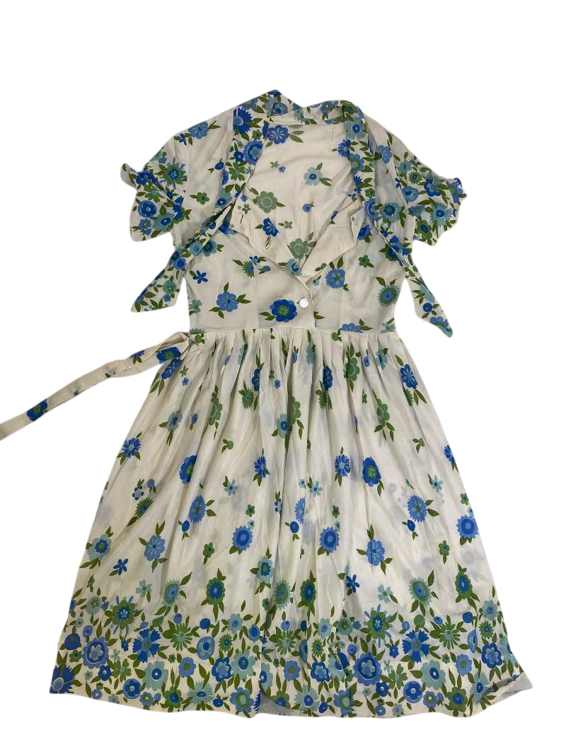 None Floral Tea Dress Vintage