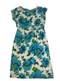 None Floral Print Dress Vintage