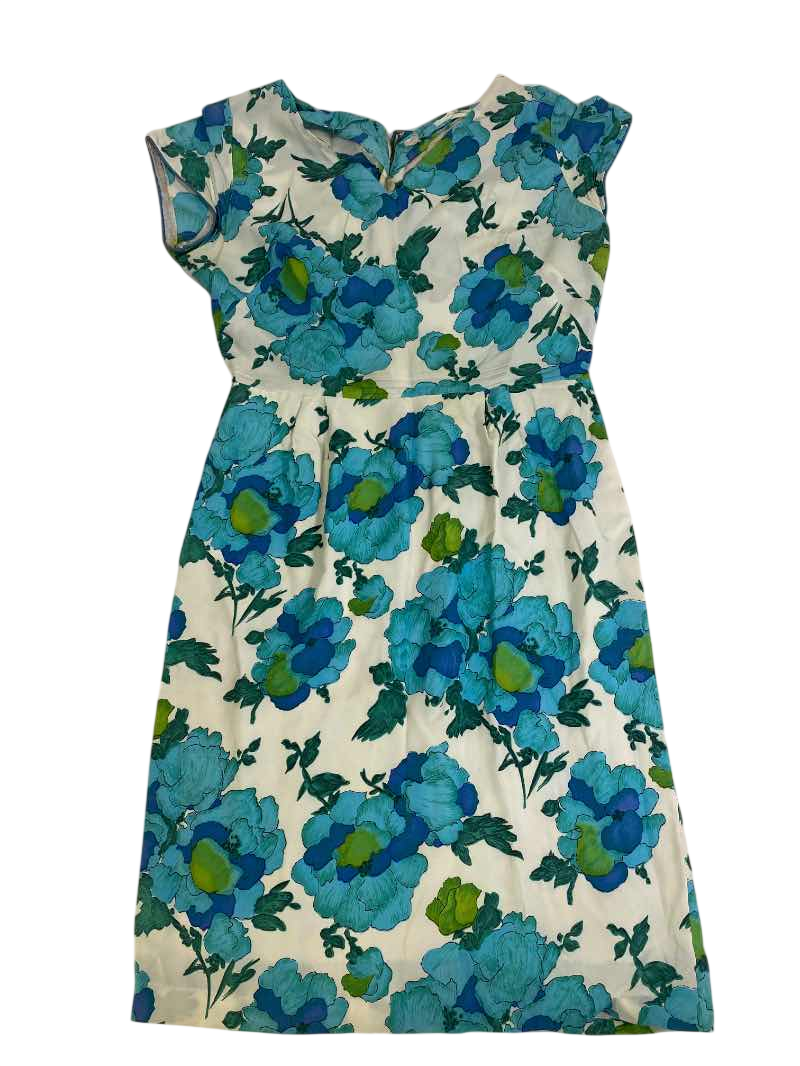None Floral Print Dress Vintage