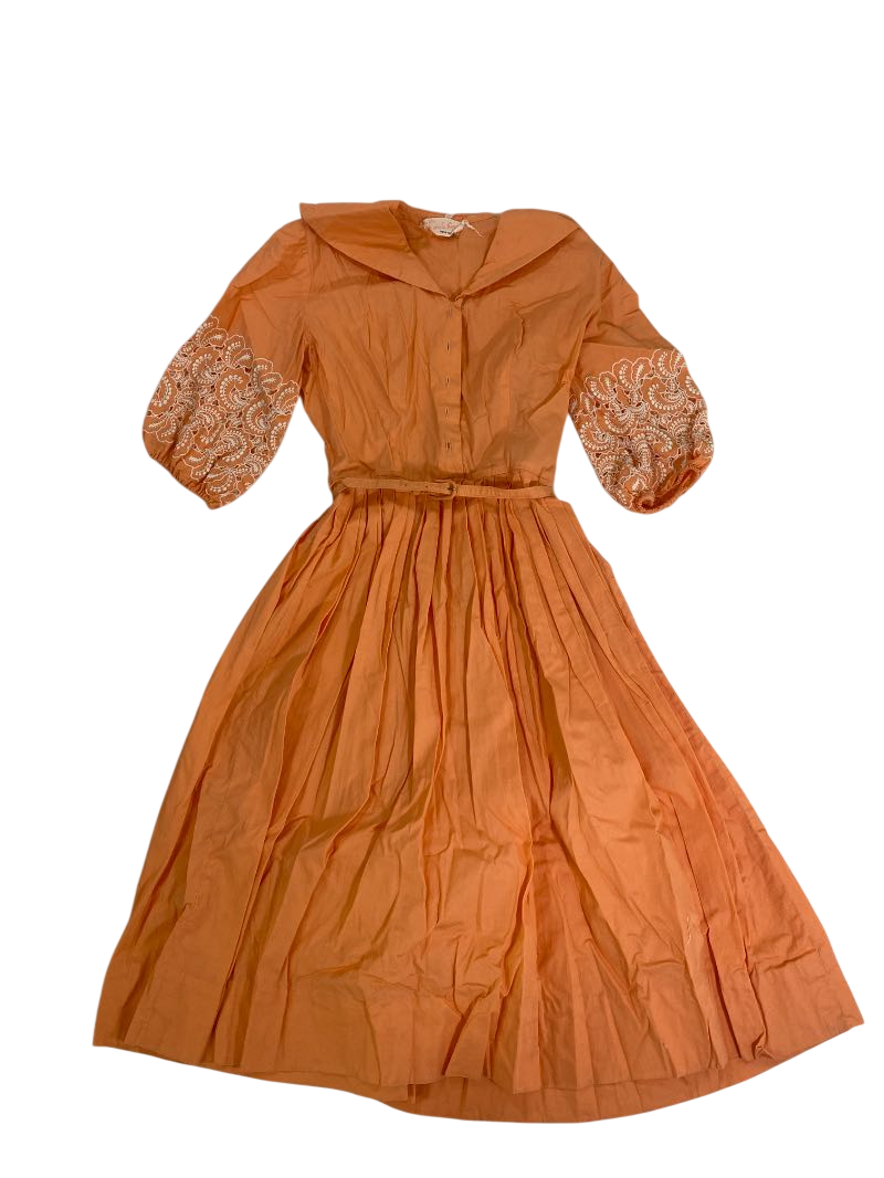 Carole King Embroidered Midi Dress Vintage