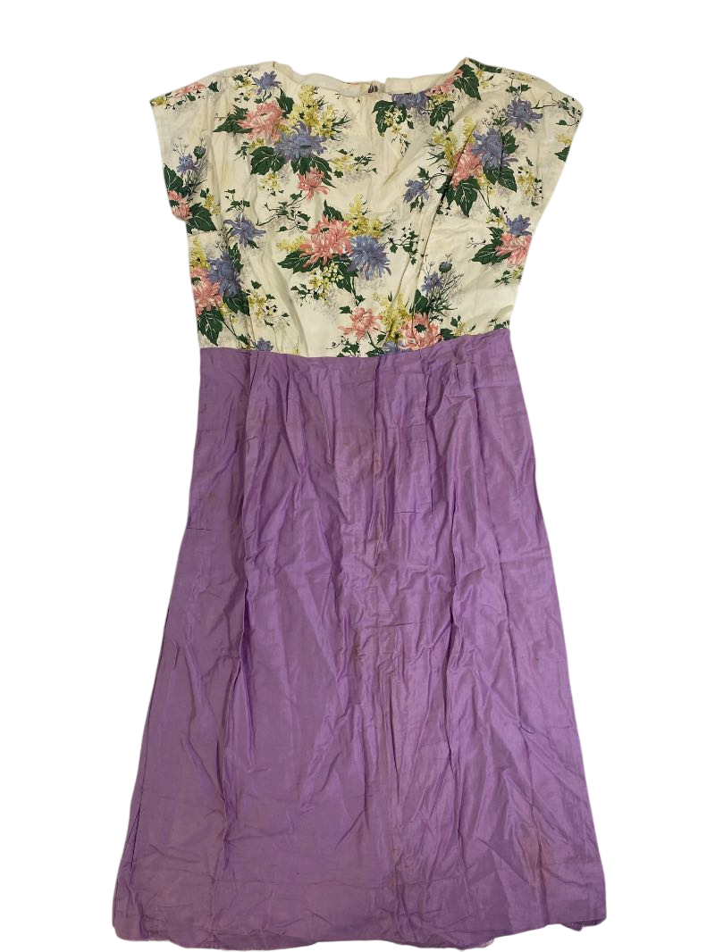 None  Vintage Two-Tone Dress Vintage