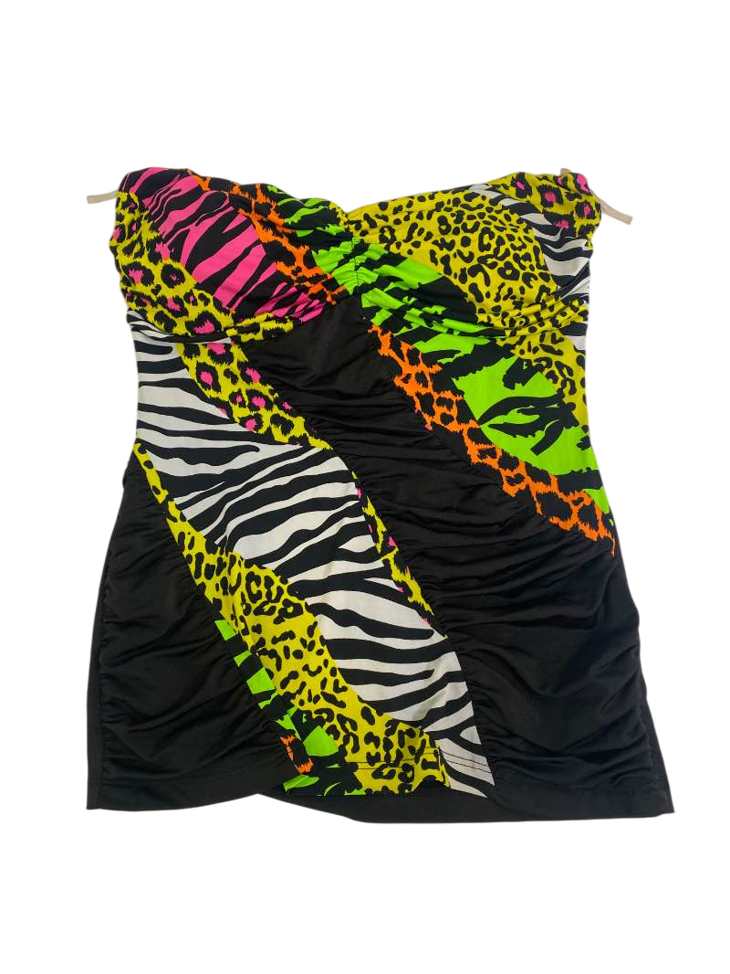 Flamingo  Strapless Ruched Swimwear