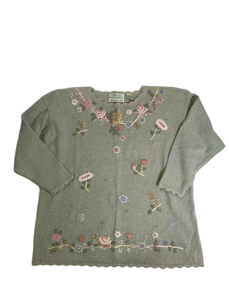 Colleen’s Collectables  Floral Knit Pullover Vintage