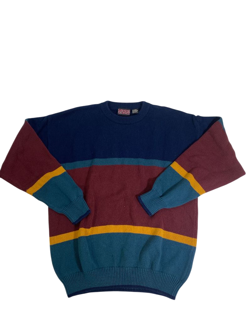 Jantzen Sport Striped Knit Sweater Vintage