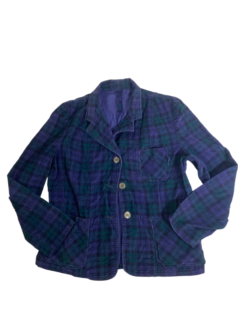 None Plaid Blazer Vintage