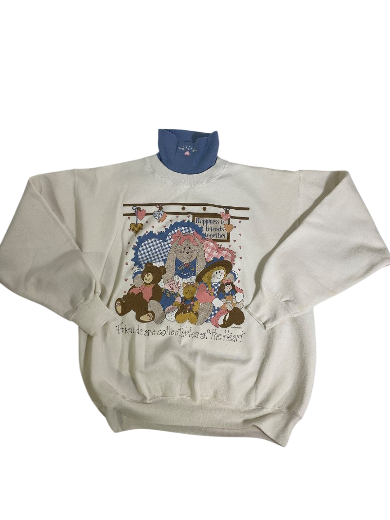 None Cozy Graphic Sweatshirt Vintage